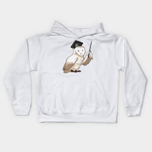 Owl as Teacher with Pointer Kids Hoodie